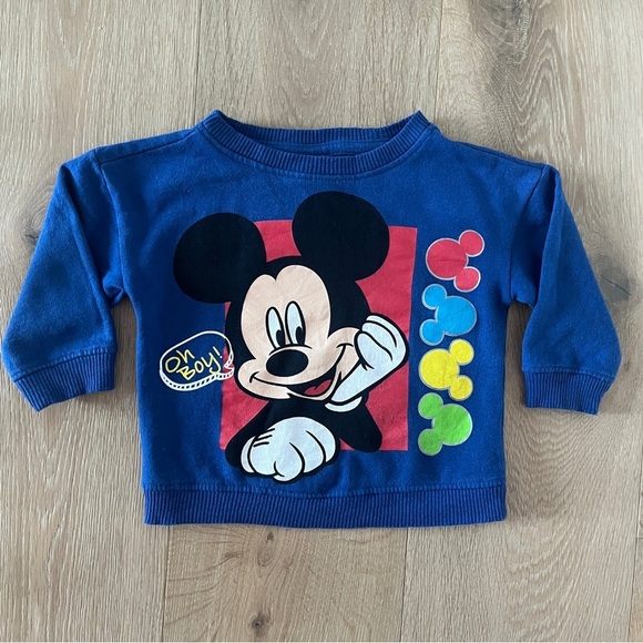 Disney Mickey Mouse Blue Sweatshirt Sz 2T OH Boy - Picture 1 of 2